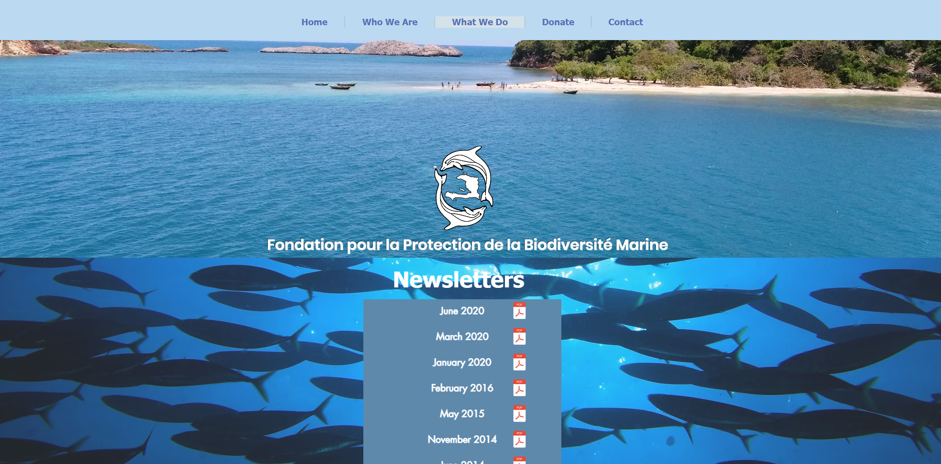 Screenshot of FoProBim Newsletter Page.