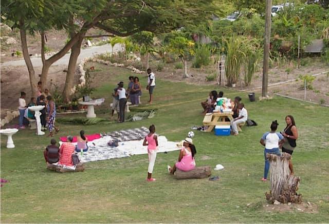 People having a picnic